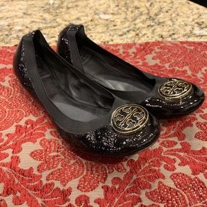 Tory Burch Black Patent Ballet Flats